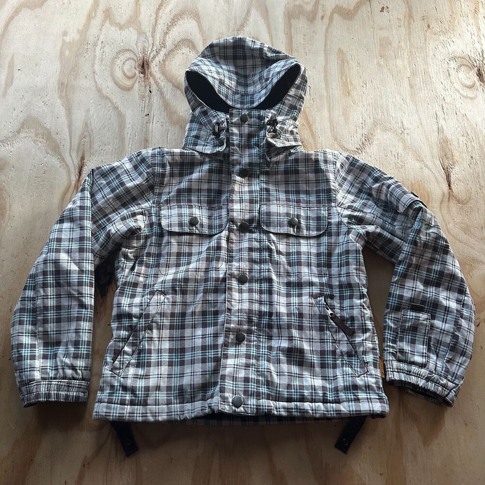 Burton Kids Plaid Sherpa Snowboard Jacket - Size S